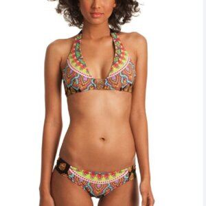 Trina Turk Moroccan Medallion Halter Bikini Top